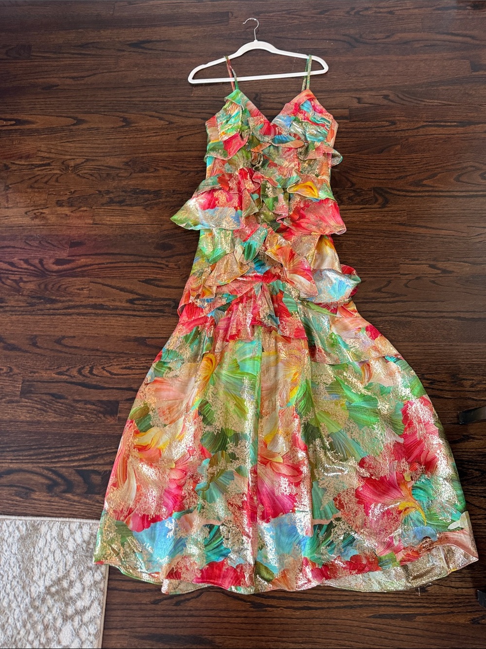 Ramy Brook Multi-Color Floral Ruffle Dress - Picture 4 of 7